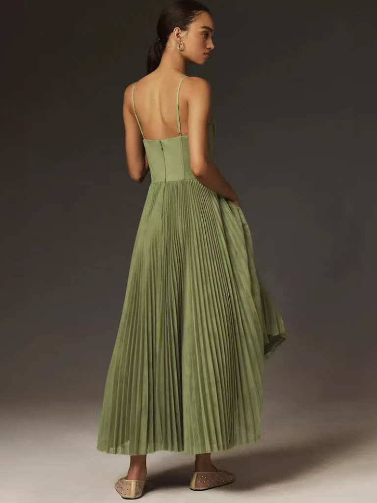 Celia | Vestido Largo Plisado
