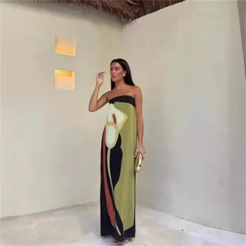Maite | Vestido Largo Palabra Honor