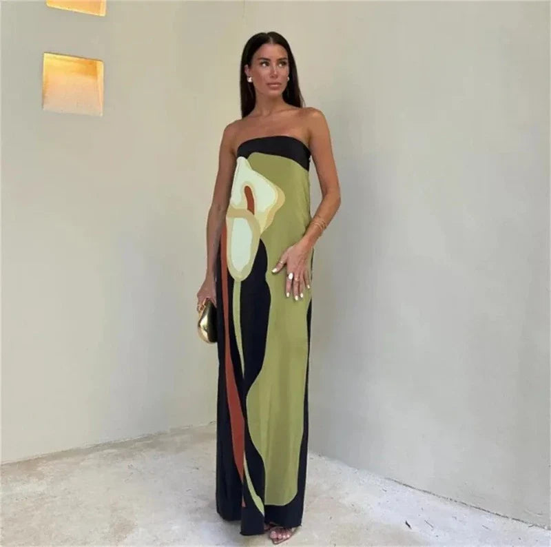 Maite | Vestido Largo Palabra Honor