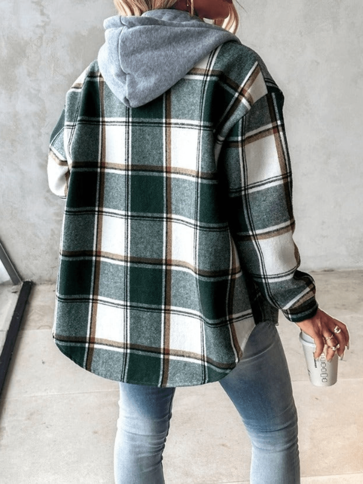 Estefanía | Blusa de Cuadros con Capucha