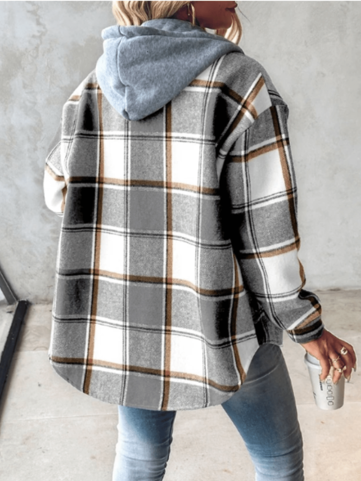 Estefanía | Blusa de Cuadros con Capucha
