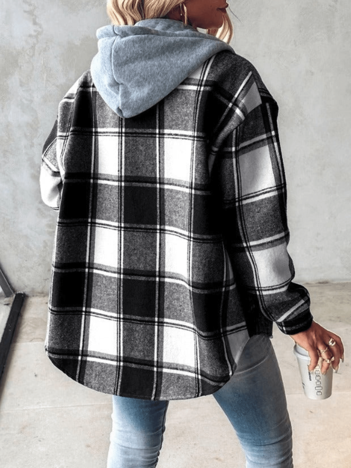 Estefanía | Blusa de Cuadros con Capucha