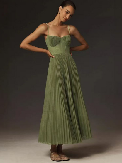 Celia | Vestido Largo Plisado