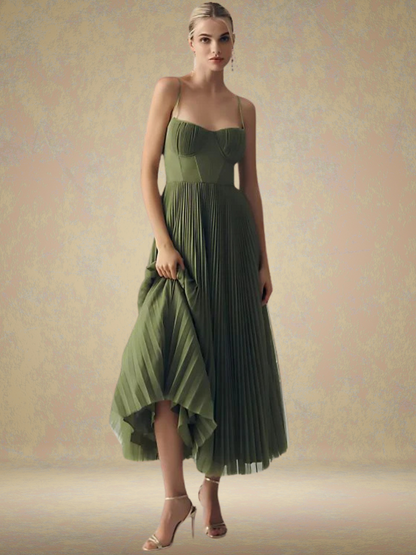 Celia | Vestido Largo Plisado