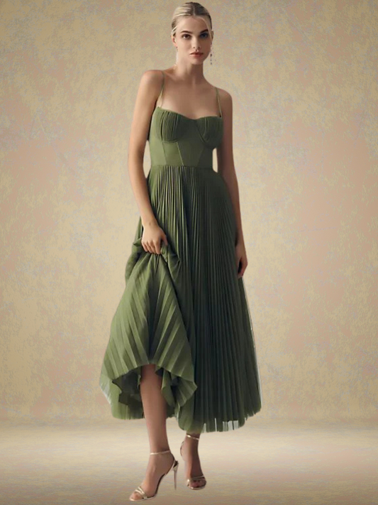 Celia | Vestido Largo Plisado